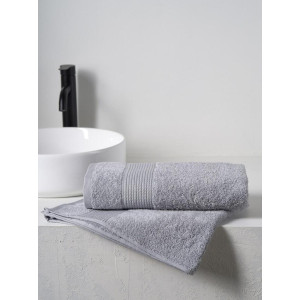Полотенце махровое "Dual" серый