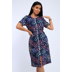 Халат женский ПХДЖ кулирка (р-ры: 44-62) ромашка Халат женский ПХДЖ кулирка (р-ры: 44-62) ромашка