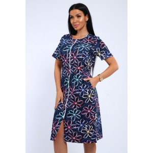 Халат женский ПХДЖ кулирка (р-ры: 44-62) ромашка Халат женский ПХДЖ кулирка (р-ры: 44-62) ромашка