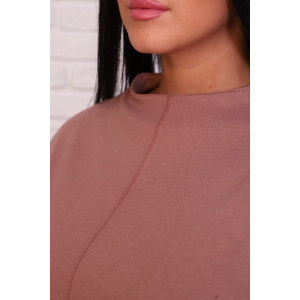 Костюм двойка женский №17571 футер с лайкрой 2-х нитка (р-ры: 46-54) песочный