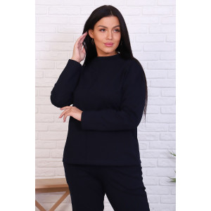 Костюм двойка женский №17571 футер с лайкрой 2-х нитка (р-ры: 46-54) темно-синий