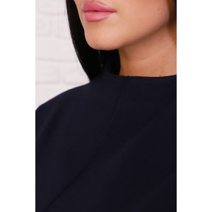 Костюм двойка женский №17571 футер с лайкрой 2-х нитка (р-ры: 46-54) темно-синий