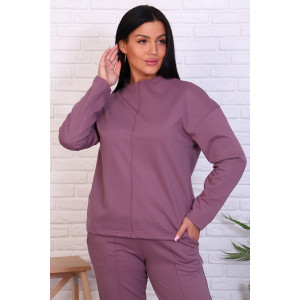 Костюм двойка женский №17571 футер с лайкрой 2-х нитка (р-ры: 46-54) черничный