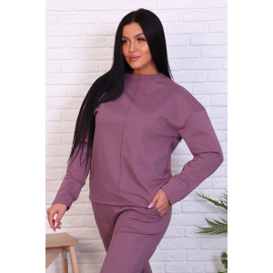 Костюм двойка женский №17571 футер с лайкрой 2-х нитка (р-ры: 46-54) черничный