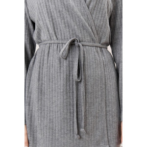 Кардиган-кимоно женский "Эвила-1" фактурный трикотаж (р-ры: 44-54) серый