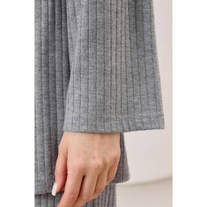 Кардиган-кимоно женский "Эвила-1" фактурный трикотаж (р-ры: 44-54) серый