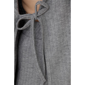Кардиган-кимоно женский "Эвила-1" фактурный трикотаж (р-ры: 44-54) серый