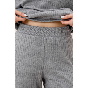 Брюки женские "Эвила-2" фактурный трикотаж (р-ры: 44-54) серый