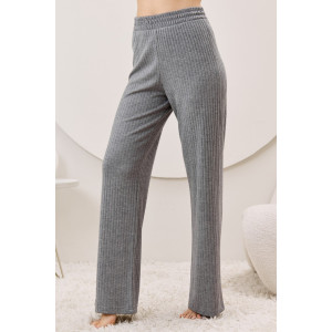 Брюки женские "Эвила-2" фактурный трикотаж (р-ры: 44-54) серый