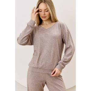 Джемпер женский "Эвила-3" фактурный трикотаж (р-ры: 44-54) капучино Джемпер женский "Эвила-3" фактурный трикотаж (р-ры: 44-54) капучино