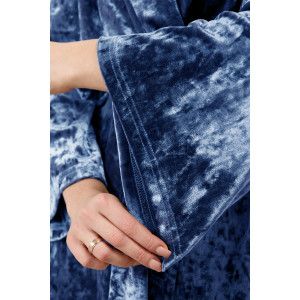 Костюм двойка женский "Мерцание-2" велюр стрейч (р-ры: 44-58) голубой