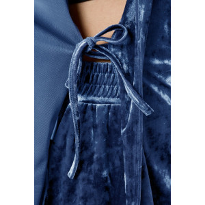 Костюм двойка женский "Мерцание-2" велюр стрейч (р-ры: 44-58) голубой