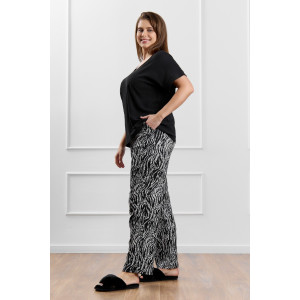 Брюки женские "Элегия-1" фактурный трикотаж (р-ры: 50-60) черный