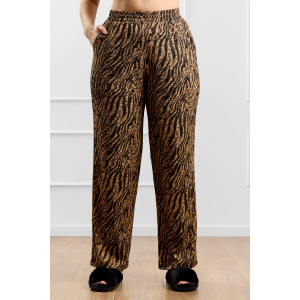 Брюки женские "Элегия-1" фактурный трикотаж (р-ры: 50-60) коричневый