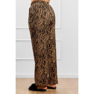 Брюки женские "Элегия-1" фактурный трикотаж (р-ры: 50-60) коричневый