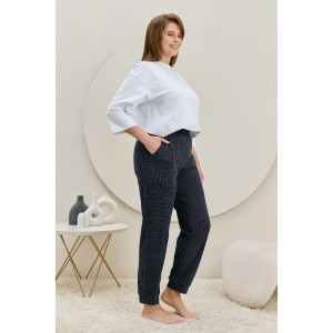 Брюки женские "Люра" кулирка (р-ры: 48-58) темно-синий