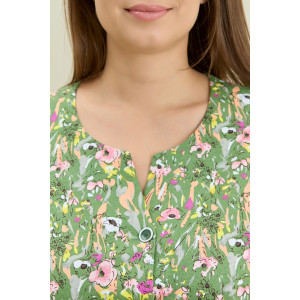 Халат женский "Рейна" кулирка (р-ры: 48-58) зеленый Халат женский "Рейна" кулирка (р-ры: 48-58) зеленый