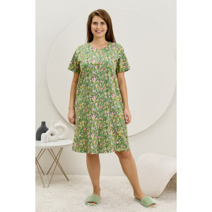 Халат женский "Рейна" кулирка (р-ры: 48-58) зеленый Халат женский "Рейна" кулирка (р-ры: 48-58) зеленый