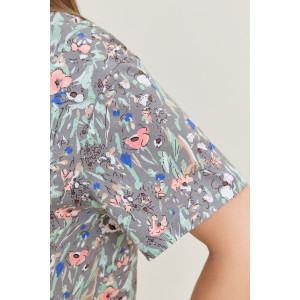 Халат женский "Рейна" кулирка (р-ры: 48-58) серый