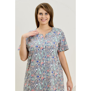 Халат женский "Рейна" кулирка (р-ры: 48-58) серый