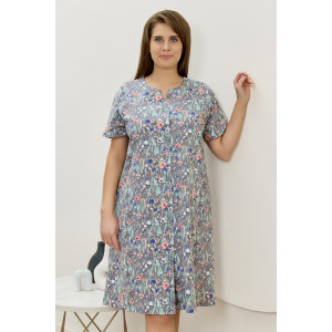 Халат женский "Рейна" кулирка (р-ры: 48-58) серый