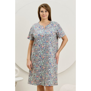 Халат женский "Рейна" кулирка (р-ры: 48-58) серый