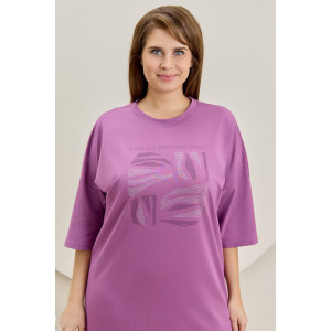 Туника женская "Прима" кулирка с лайкрой (р-ры: 46-60) лиловый