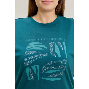 Туника женская "Прима" кулирка с лайкрой (р-ры: 46-60) изумрудный