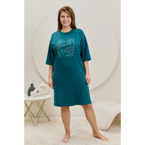 Туника женская "Прима" кулирка с лайкрой (р-ры: 46-60) изумрудный