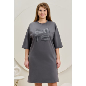 Туника женская "Прима" кулирка с лайкрой (р-ры: 46-60) антрацит