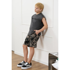 Костюм двойка детский "Этюд-2" кулирка (р-ры: 140-170) графитовый