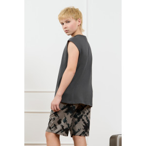 Костюм двойка детский "Этюд-2" кулирка (р-ры: 140-170) графитовый