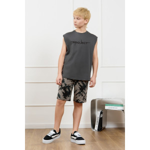 Костюм двойка детский "Этюд-2" кулирка (р-ры: 140-170) графитовый