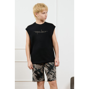 Костюм двойка детский "Этюд-2" кулирка (р-ры: 140-170) черный