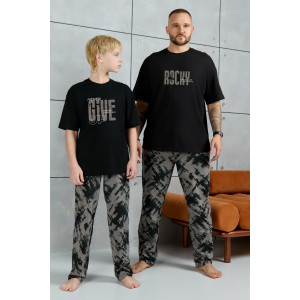 Костюм двойка детский "Этюд-1" кулирка (р-ры: 140-170) черный