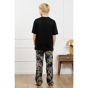 Костюм двойка детский "Этюд-1" кулирка (р-ры: 140-170) черный