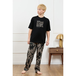 Костюм двойка детский "Этюд-1" кулирка (р-ры: 140-170) черный