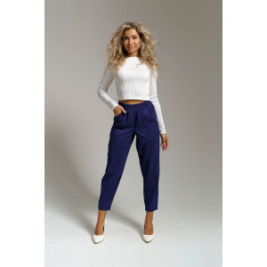 Брюки женские 1440/6 вельвет (р-ры: 44-56) фиолетовый