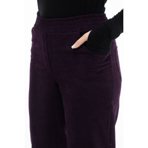 Брюки женские 1440/16 вельвет (р-ры: 44-56) баклажановый-2