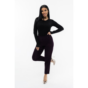 Брюки женские 1440/16 вельвет (р-ры: 44-56) баклажановый-2