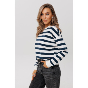 Толстовка женская ТЖ38 футер 2-х нитка петля пенье (р-ры: 46-60) темно-синий