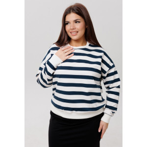 Толстовка женская ТЖ38 футер 2-х нитка петля пенье (р-ры: 46-60) темно-синий