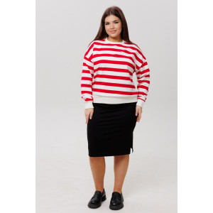 Толстовка женская ТЖ38 футер 2-х нитка петля пенье (р-ры: 46-60) красный