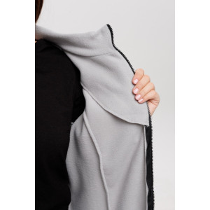 Толстовка женская ТЖ37 флис (р-ры: 50-70) светло-серый