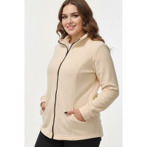 Толстовка женская ТЖ37 флис (р-ры: 50-70) кремовый