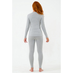 Термобелье женское 0960-08 рибана с начесом (р-ры: 42-54) серый меланж