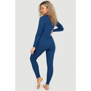 Термобелье женское 0960-54 рибана с начесом (р-ры: 42-54) индиго