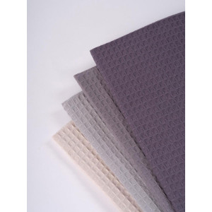 Набор вафельных полотенец "Ночь Нежна" графит с темно-серым, серым, кокос