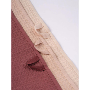 Набор вафельных полотенец "Ночь Нежна" коричневый-пыльно-бежевый-светло-бежевый 3 шт.