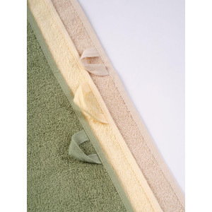 Набор махровых полотенец "Ночь Нежна" оливковый-нежно-бежевый-молочный 3 шт.